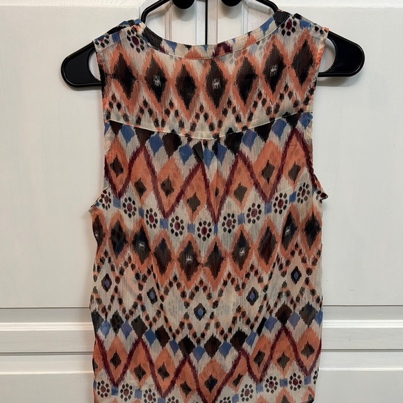 Lucky Brand Tie Front Blouse. Patterned. Size S. - Picture 7 of 7